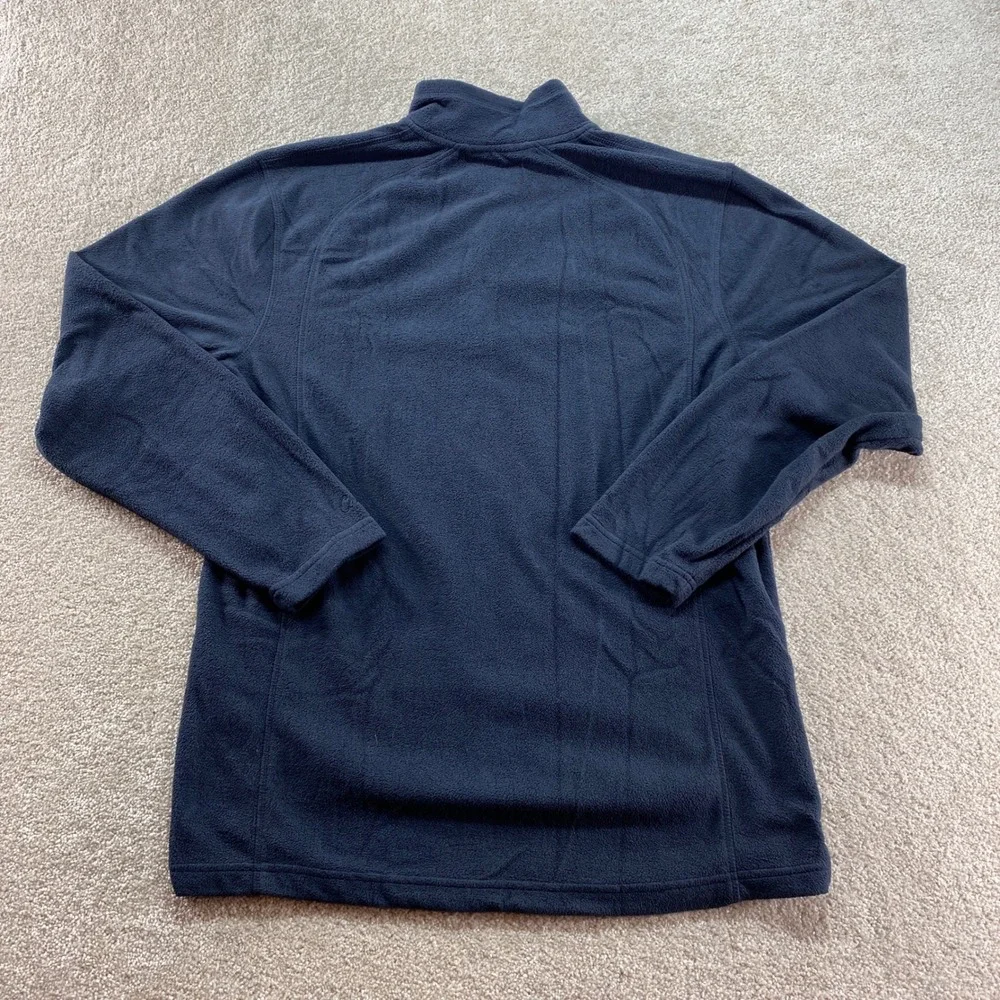 Cabelas Quarter Zip Fleece‎ Pullover Mens Medium Navy Blue Long Sleeve Sweater
